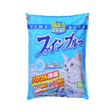 固まる紙製猫砂 ファインブルー 6L×7袋
